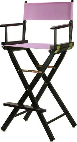 Vista 249 de Casual Home - Silla de director de 18 in, marco negro, lona negra, altura clásica Marco negro - Madera maciza