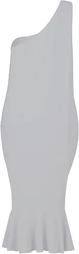 Vista 4 de Vestidos de mujer para invitados de boda, cuello redondo, sin mangas, con tirantes, con abertura, para fiesta, vestido midi con lentejuelas