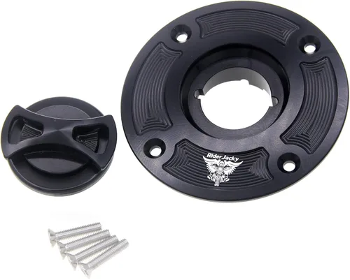 Vista 5 de Tapa de tanque de combustible sin llave para Suzuki HAYABUSA GSXR 1300 1999-2007, SV650/SV650S 1992-2002, GSXR600 1997-2003, GSXR750 1996-2003, Negro