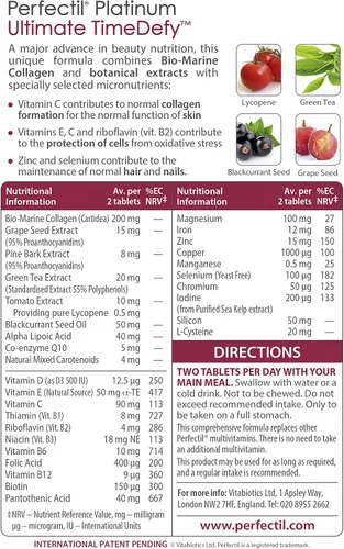 Vista 3 de Vitabiotics Perfectil Platinum Skin Radiance 60 Tabletas