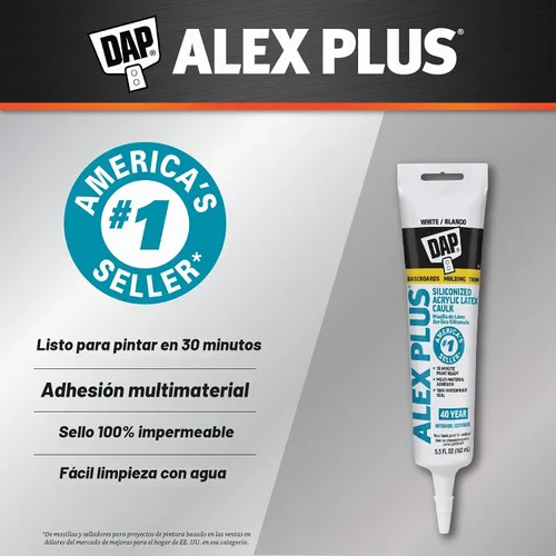 Vista 2 de Dap 18128 5.5-oz. Alex Plus sellador de látex acrílico., 18128