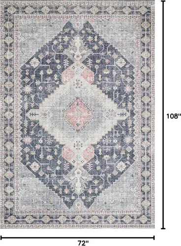 Vista 2 de Loloi Colección Skye SKY-02 - Alfombra de área, carbón/multi, 6'-0" x 9'-0