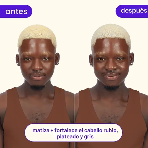Vista 8 de amika bust your brass cool blonde strength repair shampoo