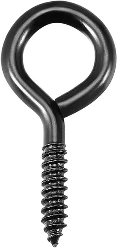 Vista 8 de uxcell Ganchos de ojo de tornillo pequeños de 0.59 pulgadas Tornillos autorroscantes Percha atornillada de acero al carbono Ganchos de anillo