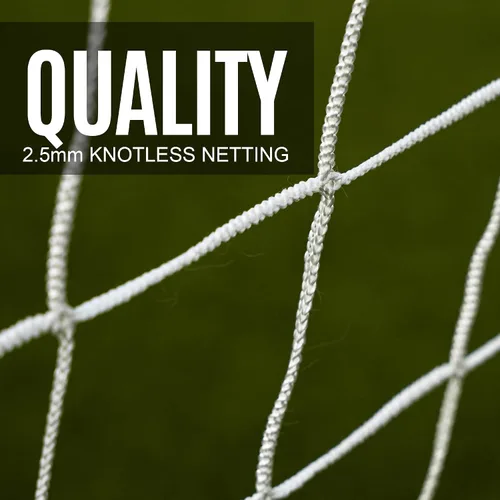 Vista 5 de QUICKPLAY GS Porterías de Fútbol - Portería de Fútbol de Acero Galvanizado Súper Duradera [5 Tamaños] Tamaños Reglamentarios, Red Profunda, Movible