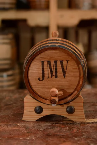 Vista 4 de Barril de whisky personalizado (2 litros) - Barril de vino personalizado - Barril de roble grabado