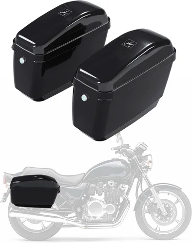 Vista 18 de ECOTRIC - Alforjas rígidas extendidas de 5 pulgadas para maletero, compatibles con todos los modelos Harley Davidson Road King Glide Softail Touring