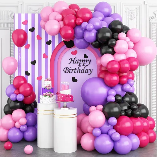Vista 11 de Kit de guirnalda de arco de globos de videojuegos, globos de fiesta azul, morado, verde, negro, con 2 globos de aluminio con mango de juego