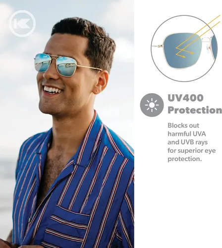 Vista 3 de Knockaround Mount Evans Polarized Sunglasses - Squared Aviator Style Sunglasses with Full UV400 Protection