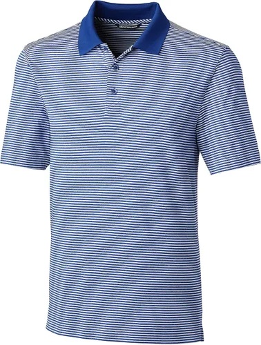 Vista 2 de Cutter & Buck Polo Drytec Forge Tonal Stripe UPF 50 que absorbe la humedad para hombre
