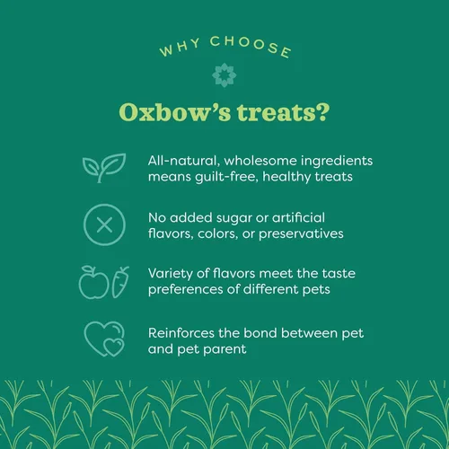 Vista 3 de Oxbow Simple Rewards - Golosinas pequeñas para mascotas, sabor a manzana