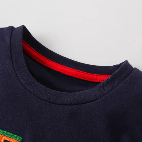 Vista 3 de Little Hand Conjunto de camiseta de lentejuelas para niños pequeños, conjunto de pantalones cortos para niños, ropa de juego casual y pantalones