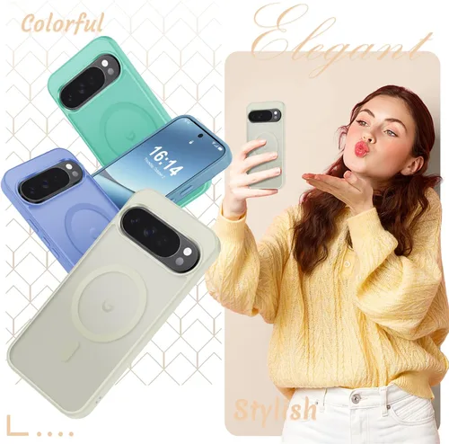 Vista 509 de Funda para Google Pixel 10 Pro XL, cubierta magnética mate, color negro Fit for MagSafe, Screen Protector included, Shockproof Military Grade