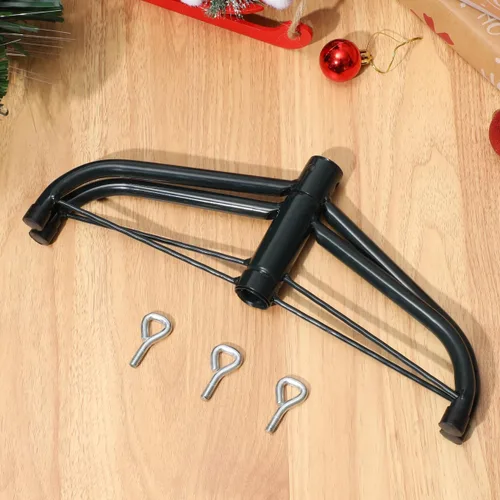 Vista 3 de Soporte de metal para árbol de Navidad artificial resistente y estable con fijación de tornillo para una fácil instalación