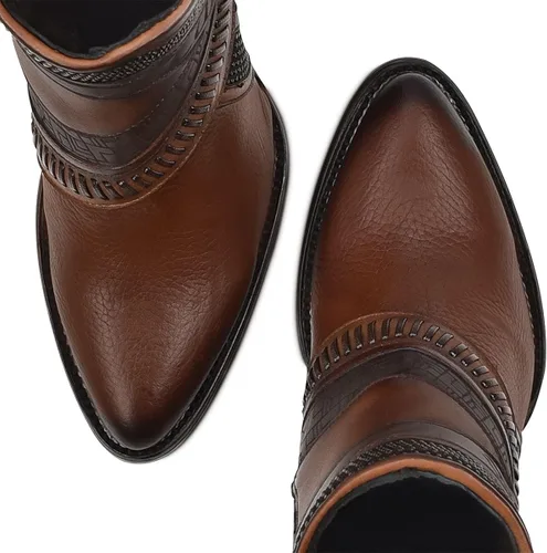 Vista 7 de Cuadra Womens Bootie in Genuine Bovine Leather with Zipper