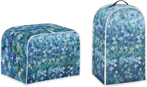 Vista 37 de Talayituse Cubierta de licuadora de tortuga de playa con estampado de corazón de estrella de mar, 2 piezas, fundas para cafetera, fundas para Playa