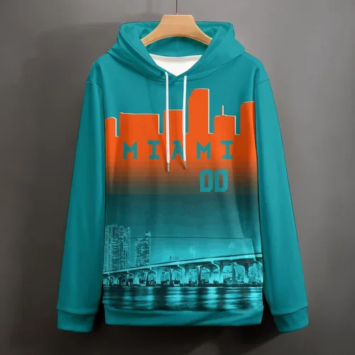 Vista 105 de Custom Football Hoodies City Night Skyline Personalized Sweatshirt Name Number Fan Gift Pullover for Men Women Youth
