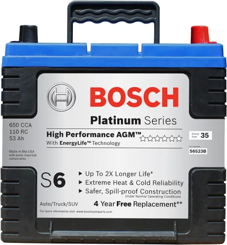 Vista 2 de Bosch S6523B S6, batería AGM de placa plana