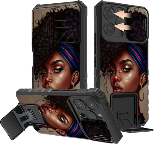 Vista 25 de Rossy Funda para iPhone 14 2022, para iPhone 14 con funda deslizante para cámara deslizante, soporte integrado, doble capa híbrida, a prueba de 1-37