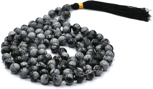 Vista 2 de Amazing Gemstone Japa Mala - Collar de 108 cuentas de oración y pulsera de muñeca Mala para meditación