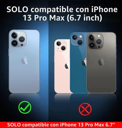 Vista 2 de SPIDERCASE Funda solo para iPhone 13 Pro Max, funda delgada compatible con iPhone 13 Pro Max de 6.7 pulgadas, transparente