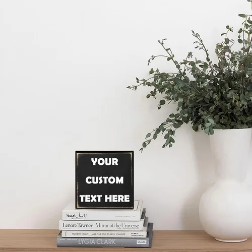Vista 3 de Decoración de escritorio personalizada, regalo de Navidad para amigos, familiares, compañeros de trabajo, añade tu texto, regalo personalizado