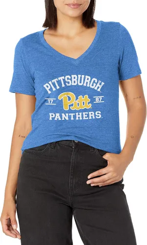 Vista 9 de Blue 84 NCAA Camiseta de mujer de tres combinaciones con mascota