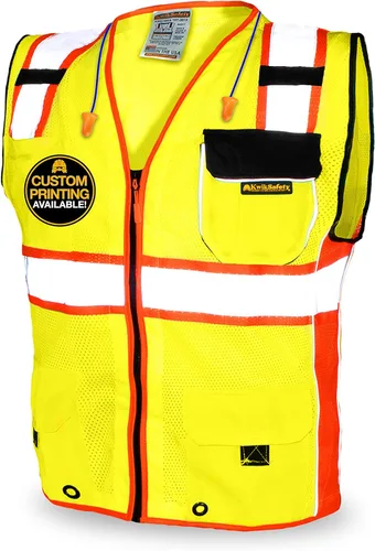 Vista 7 de KwikSafety - Charlotte, NC - Chaleco de seguridad clásico y supremo [bolsillo gigante] Clase 2 Trabajo PPE ANSI probado OSHA Cumple con OSHA