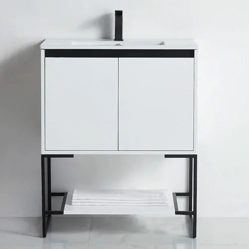 Vista 10 de Mueble de baño URBANIA VANITY con 2 puertas, estante y lavabo