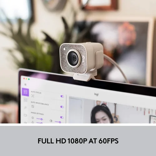 Vista 2 de Logitech StreamCam - Blanco - Cámara web de transmisión HD 1080P 60fps (renovada)