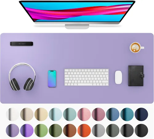 Vista 170 de Aothia - Protector de escritorio de cuero sintético grande, base antideslizante para mouse y superficie para escribir, impermeable, fácil de Agua