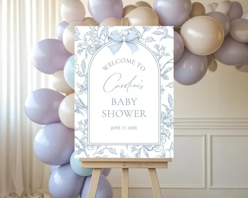 Vista 9 de Personalized Baby Shower Welcome Sign, Red Ladybug Baby Shower Welcome Sign, 12" X 18" (Small), 27" (Medium), 36" (Large), Plastic, Modern, Pole
