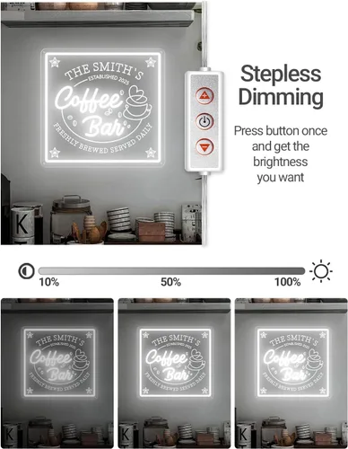 Vista 7 de Letreros de neón personalizados para decoración de pared, letreros de neón personalizados regulables para estación de café, tienda, cocina, regalo