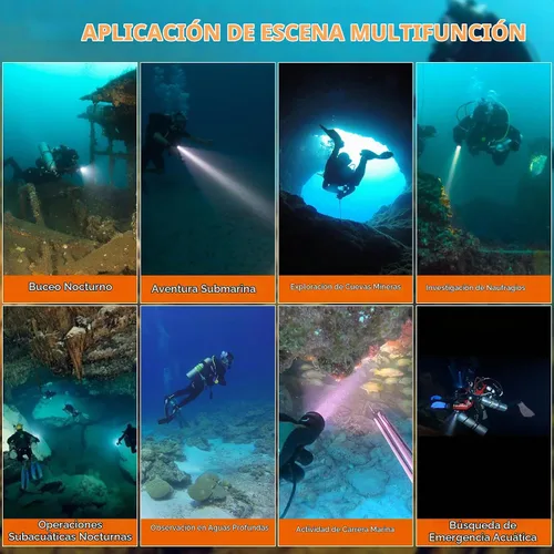 Vista 8 de ORCATORCH D530 - Luz de buceo de 1500 lúmenes con luz blanca fría de 6500 K