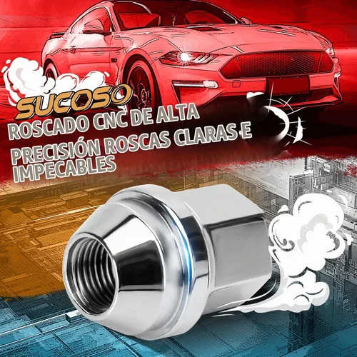 Vista 5 de Tuerca de llanta OEM 9/16-18 para ruedas Dodge Ram 1500 Dakota Durango, 20 piezas 9/16 One Piece Design Lug Nuts for Chrysler Aspen Mitsubishi