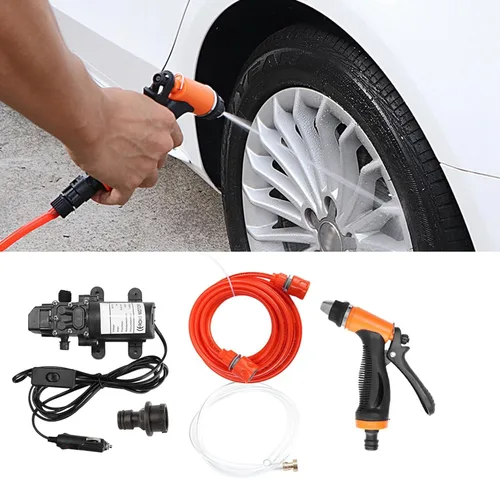 Vista 6 de Pulverizador eléctrico portátil de 12 V para lavadora de autos – Lavadora de vehículos de alta presión de 80 W para automóviles, SUV y limpieza al