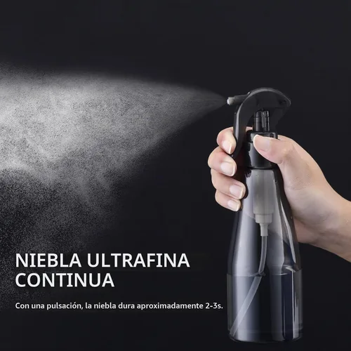 Vista 2 de Botella de spray continuo para cabello, 10 onzas, botellas de pulverización de agua ultrafinas para limpieza, plantas, mascotas
