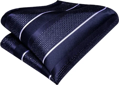Vista 81 de Dubulle Corbata tejida de cachemira para hombre y gemelos de pañuelo para hombre, conjunto de gemelos para boda formal y negocios