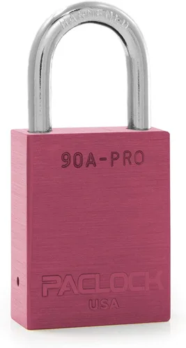 Vista 51 de PACLOCK Candado de la serie 90A-PRO, compre American Act obediente, aluminio anodizado marrón, cilindro de 7 pines de alta seguridad con 1 llave por