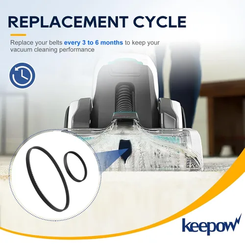 Vista 5 de KEEPOW Juego de cinturones de vacío compatible con Hoover Smartwash FH52000, FH52001, FH52002, FH52002G, FH52004PC, FH52013, FH53000PC limpiador