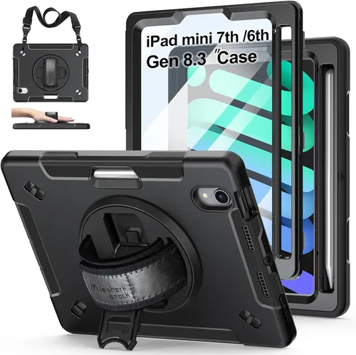 Vista 13 de Funda para iPad mini 5/4 de 7.9 pulgadas: Funda de TPU para iPad mini 5ª/4ª generación 7.9 pulgadas 2019/2015 con protector de pantalla, soporte