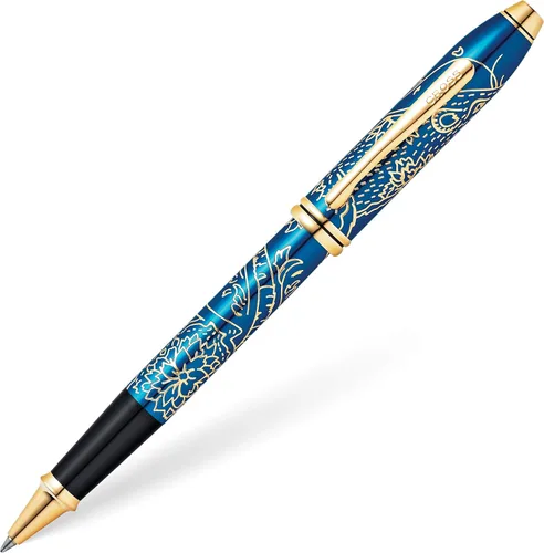 Vista 16 de Cross Cross Townsend 2019 - Pluma estilográfica del año del cerdo del zodiaco con detalles chapados en oro de 23 quilates y punta mediana de oro