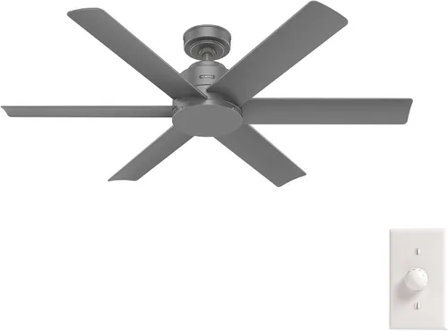 Vista 20 de Hunter 59614 Kennicott - Ventilador de techo para exterior o interior de 44 pulgadas sin luz - Ventilador de techo blanco sin luz, para patio Blanco