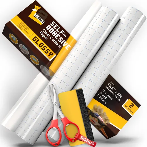 Vista 9 de Papel adhesivo transparente de 13.5 x 5 pies, rollo autoadhesivo multiusos para despegar y pegar
