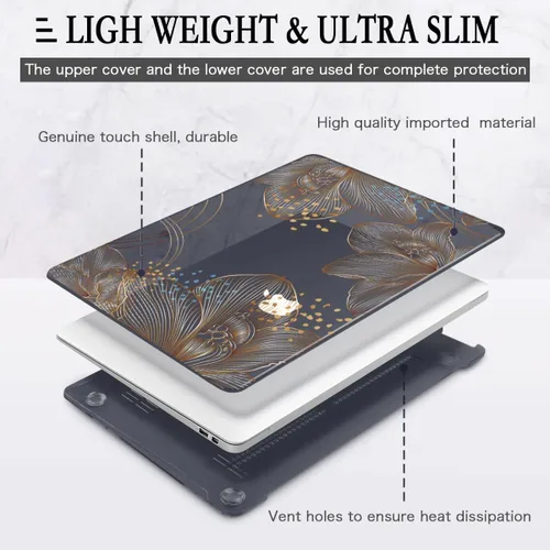 Vista 4 de CISSOOK Compatible con modelos de fundas para MacBook Air de 13 pulgadas: A1369 y A1466, versión anterior 2010-2017, carcasa rígida de plástico