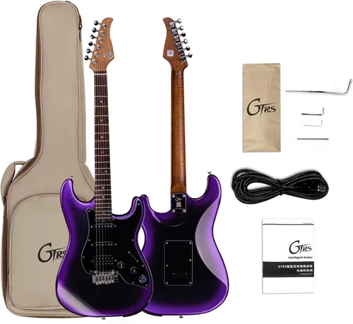 Vista 7 de GTRS P800 - Guitarra eléctrica inteligente de práctica con APP, 16 simulaciones de guitarra, efectos y 12 horas de vida de batería, looper de 80