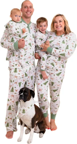 Vista 7 de Owlivia Pijamas de Navidad de Halloween para la familia, pijamas de algodón orgánico a juego candies