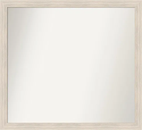 Vista 532 de Amanti Art Espejo personalizado, espejo de baño estrecho Alexandria White Wash, espejo de pared o espejo de tocador de baño sobre el fregadero