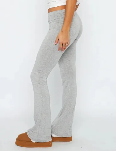 Vista 5 de Luckinbaby Pantalones ajustados acampanados para mujer, leggings plegables, elásticos, corte de bota, pantalones de yoga Y2K