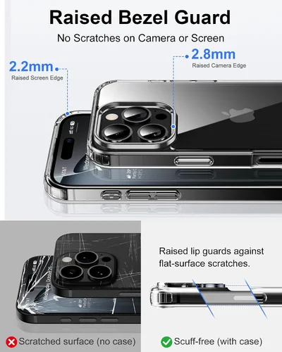 Vista 215 de HOOMIL Funda para iPhone 7 Plus/iPhone 8 Plus de 5.5 Pulgadas, sin amarillamiento, protección contra caídas, cubierta trasera dura transparente